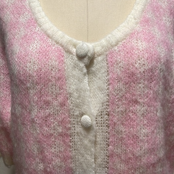 Rouje Pink and White Checkered Sweater - Picture 3 of 6